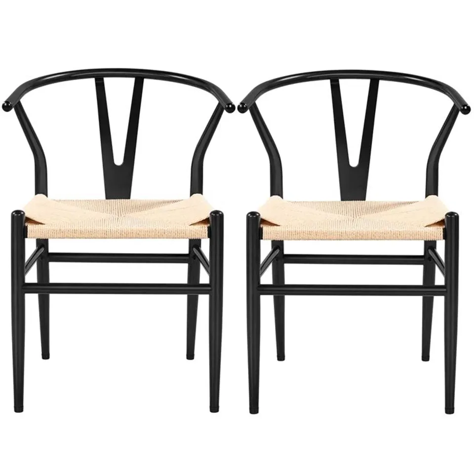 BOXED ALAMEA WISHBONE SIDE CHAIR IN BLACK (1 BOX)