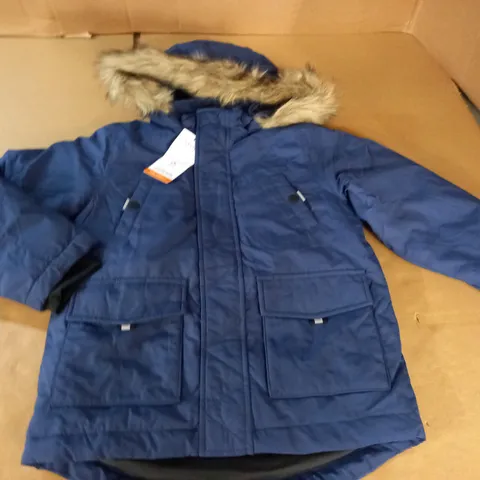 M&S BLUE KIDS COAT - 6/7 YRS