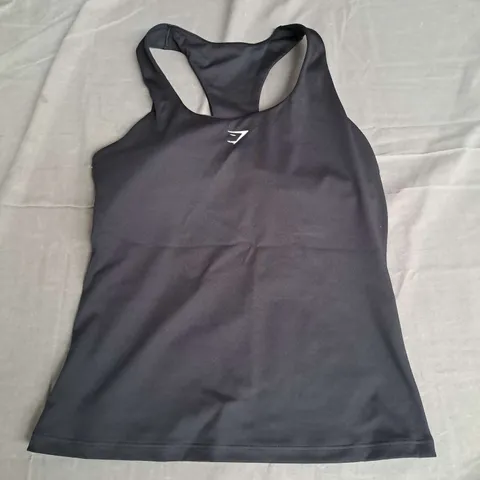 GYMSHARK EVERYDAY SHELF CAMI TANK OPTION 2 IN BLACK SIZE M