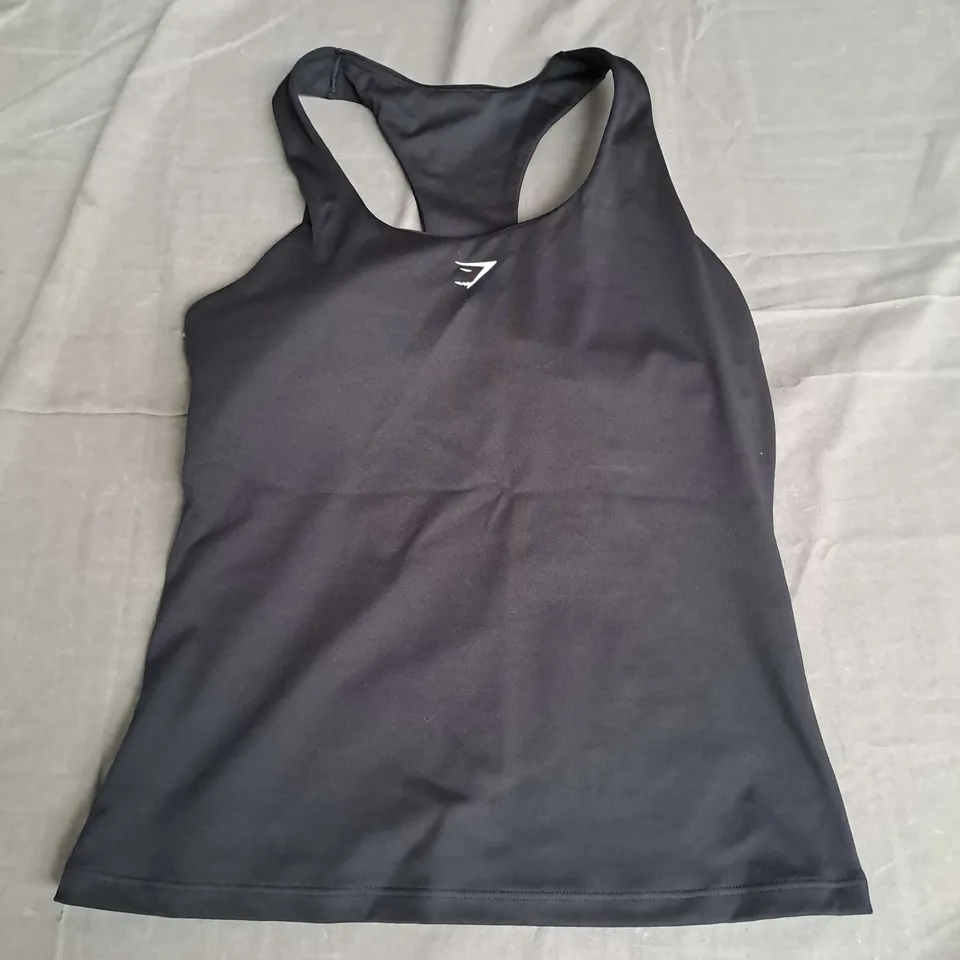 GYMSHARK EVERYDAY SHELF CAMI TANK OPTION 2 IN BLACK SIZE M