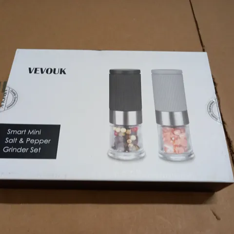 BOXED VEVOUK SMART MINI SALT & PEPPER GRINDER SET