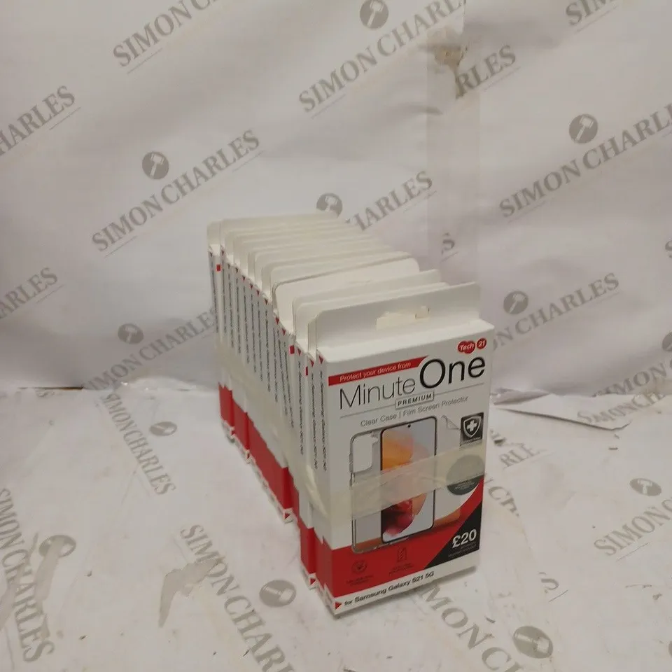 LOT OF 15 MINUTE ONE CLEAR CASE & SCREEN PROTECTOR KITS FOR SAMSUNG GALAXY S21+5G