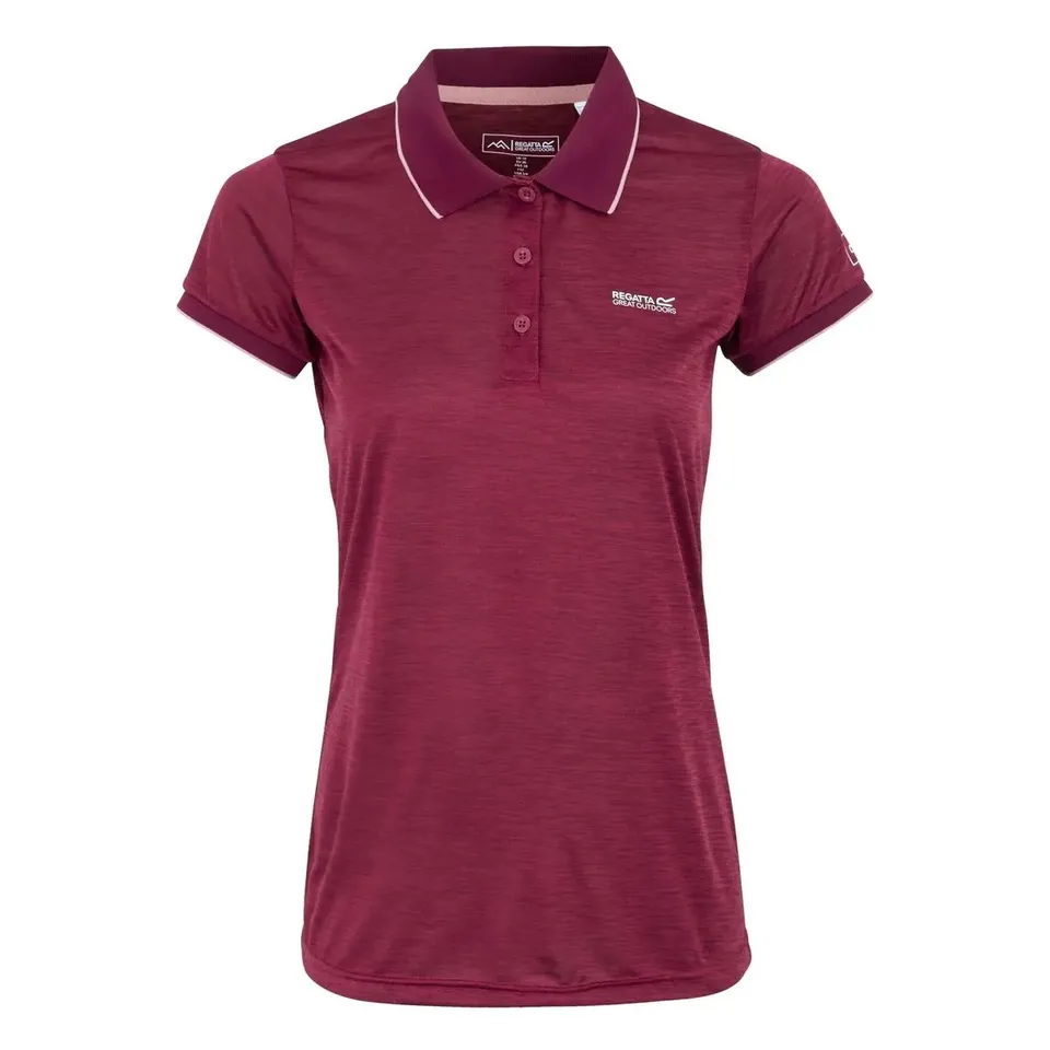 BRAND NEW REGATTA WOMEN'S POLO SHIRT REMEX II BEAUJOLAIS UK 10