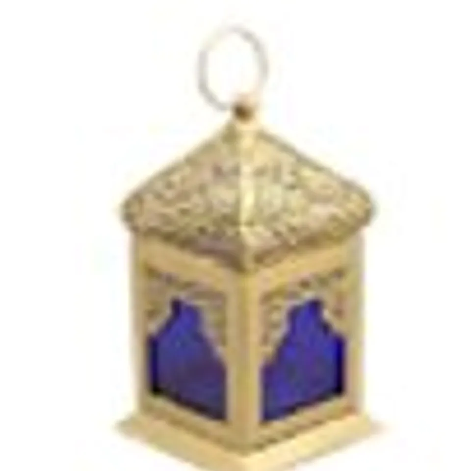 DOORBUSTER - HANDMADE MOROCCAN STYLE LED LANTERN WITH GOLDEN FINISH (3XAAA BATTERY REQUIRED)