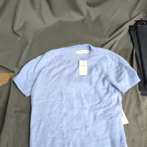 ABERCROMBIE & FITCH MERINO WOOL BLEND SWEATER – LIGHT BLUE – XS