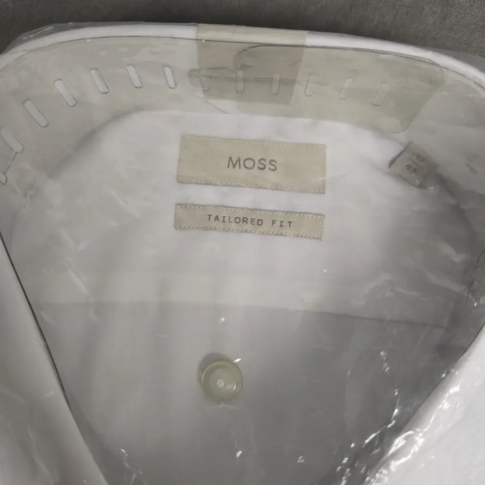 BAGGED TAILORED FIT WHITE DRESS SHIRT – MEN'S, NECK 17