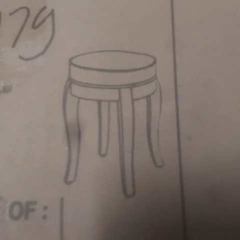 BRAND NEW BOXED STOOL IN CREAM
