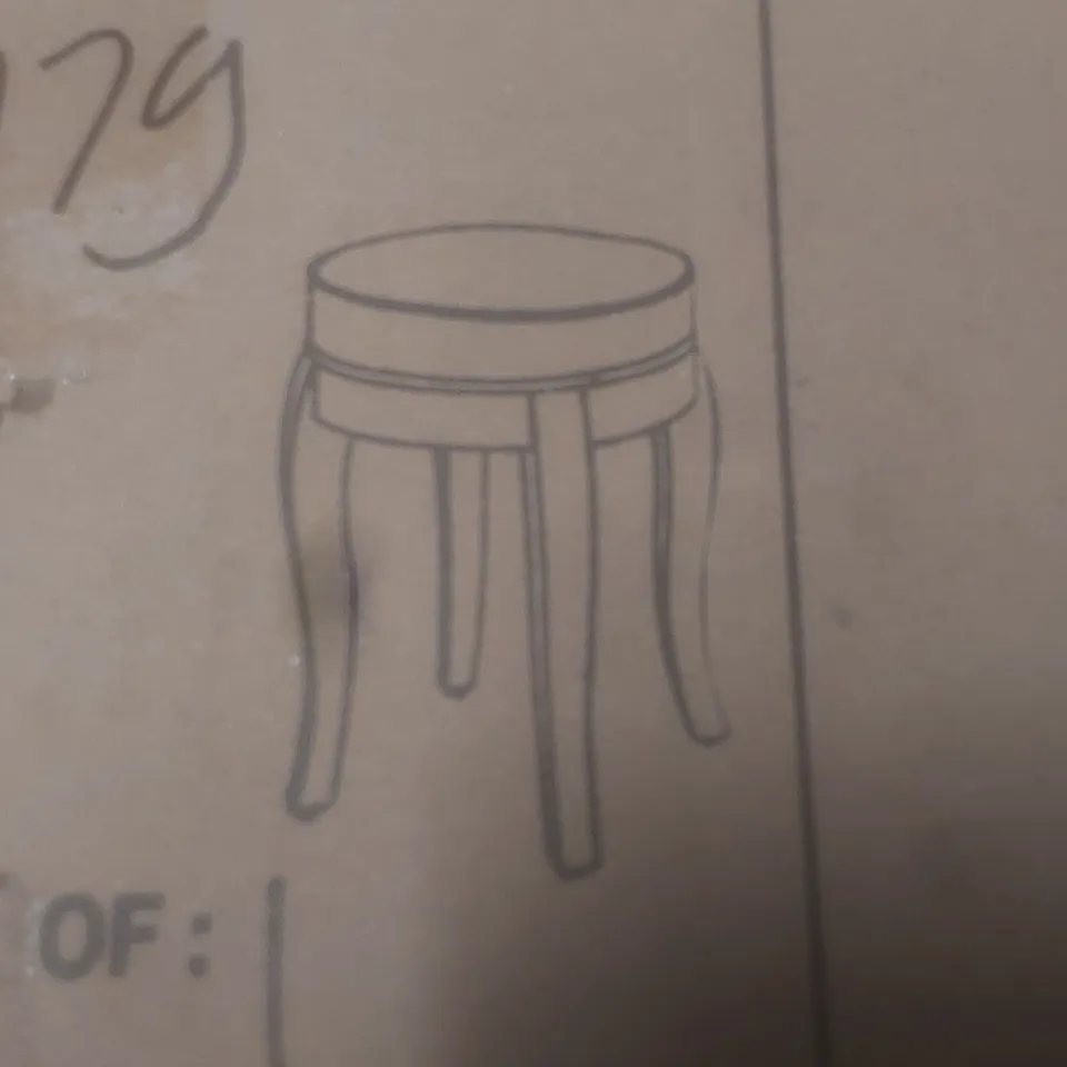 BRAND NEW BOXED STOOL IN CREAM