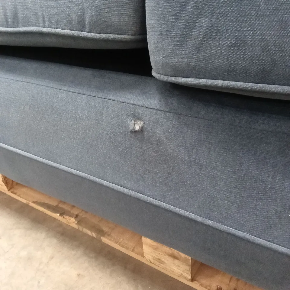 DURY FABRIC 3 SEATER SCATTER BACK SOFA - BLUE RRP £499