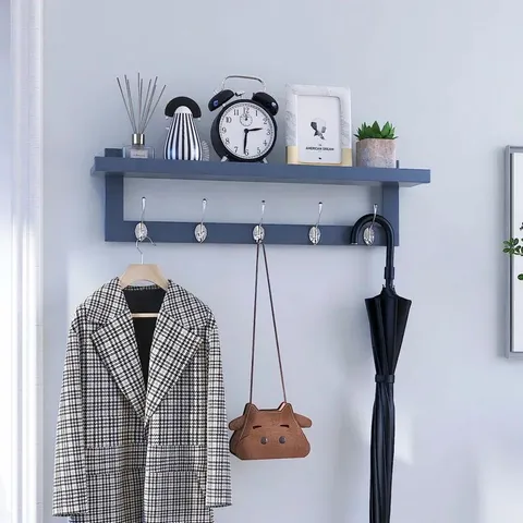 AYDIAN SOLID WOOD WALL 5-HOOK WALL MOUNTED COAT RACK 