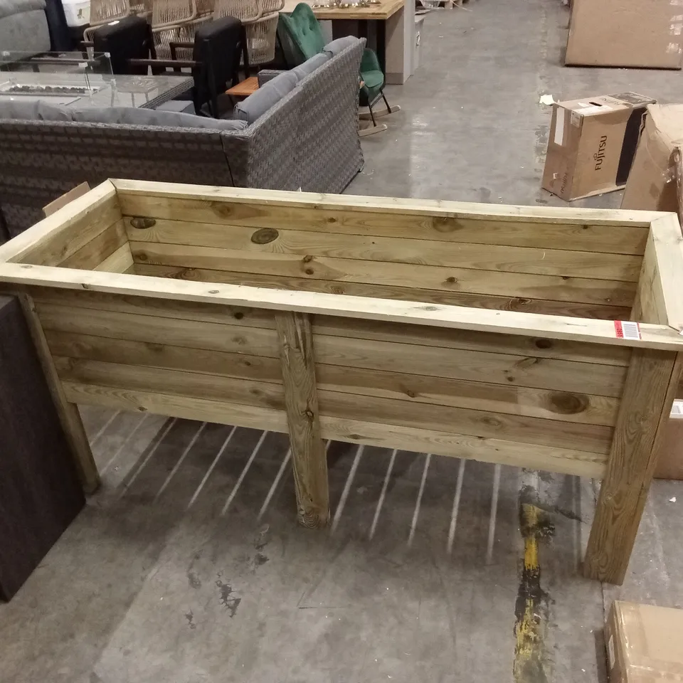 OUTDOOR GARDEN LARGE DEEP ROOT WOODEN PLANTER