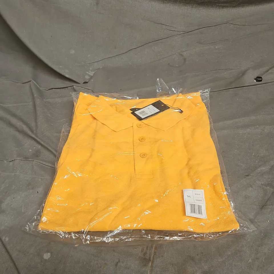 BIGDUDE ORGANGE POLO SHIRT 5XL