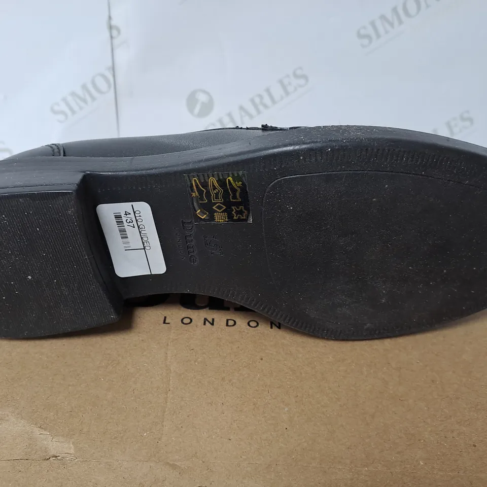 DUNE LONDON BOXED BLACK LEATHER SHOES SIZE 4