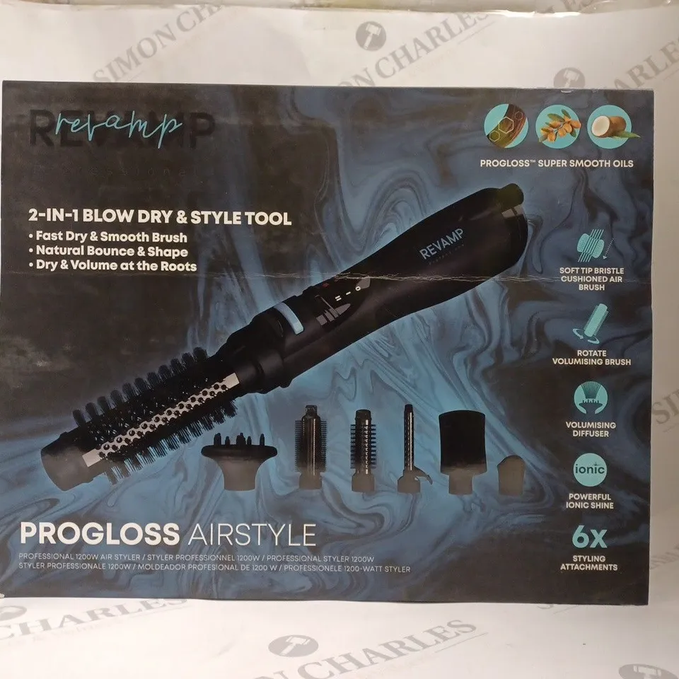 BOXED REVAMP PROGLOSS AIRSTYLE 2-IN-1 BLOW DRY & STYLE TOOL
