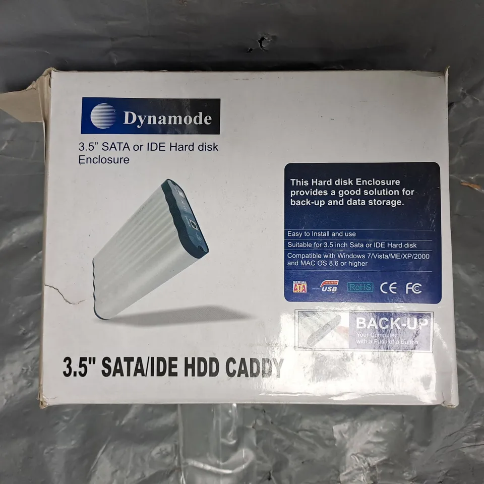 BOX OF APPROXIMATELY 12 DYNAMODE 3.5" SATA OR IDE HARD DISK ENCLOSURES