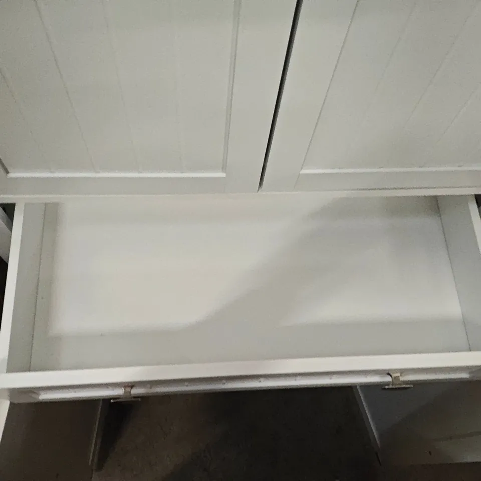 FREESTANDING BATHROOM CABINET WHITE WITH STORAGE
