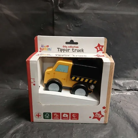 JUMINI CITY COLLECTION TIPPER TRUCK – YELLOW TOY VEHICLE (BOXED)
