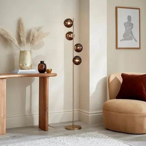 BOXED DUNELM KIRA 4 LIGHT FLOOR LAMP 