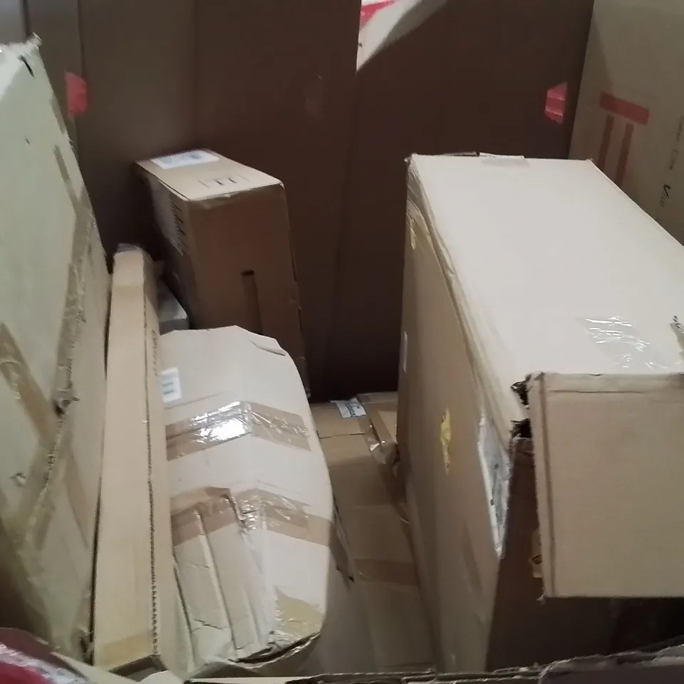 PALLET OF ASSORTED HOUSEHOLD GOODS AND PRODUCTS TO INCLUDE;POPUP TENT,WALL MIRROR,ELECTRIC BOX