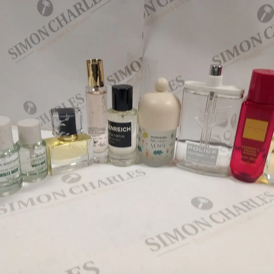 APPROXIMATELY 10 ASSORTED FRAGRANCES AND COSMETICS TO INCLUDE; TED BAKER, SUAVINEX, ZARA, POLICE AND THE BODY SHOP