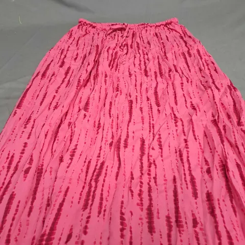 HUSH TIA MAXI SKIRT STRIPED TIE DYE PINK - SIZE 6