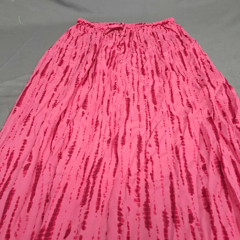 HUSH TIA MAXI SKIRT STRIPED TIE DYE PINK - SIZE 6