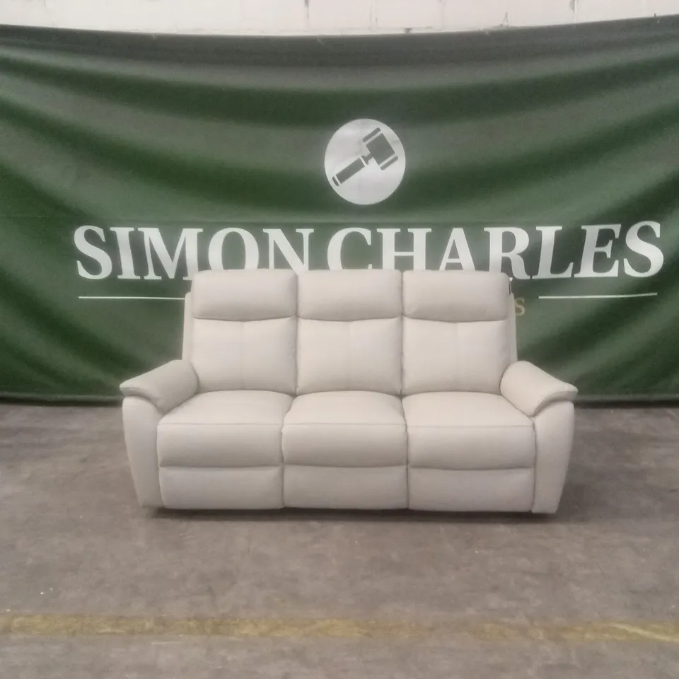 KINGSMERE 3 SEATER LEATHER POWER RECLINER SOFA RRP £1029