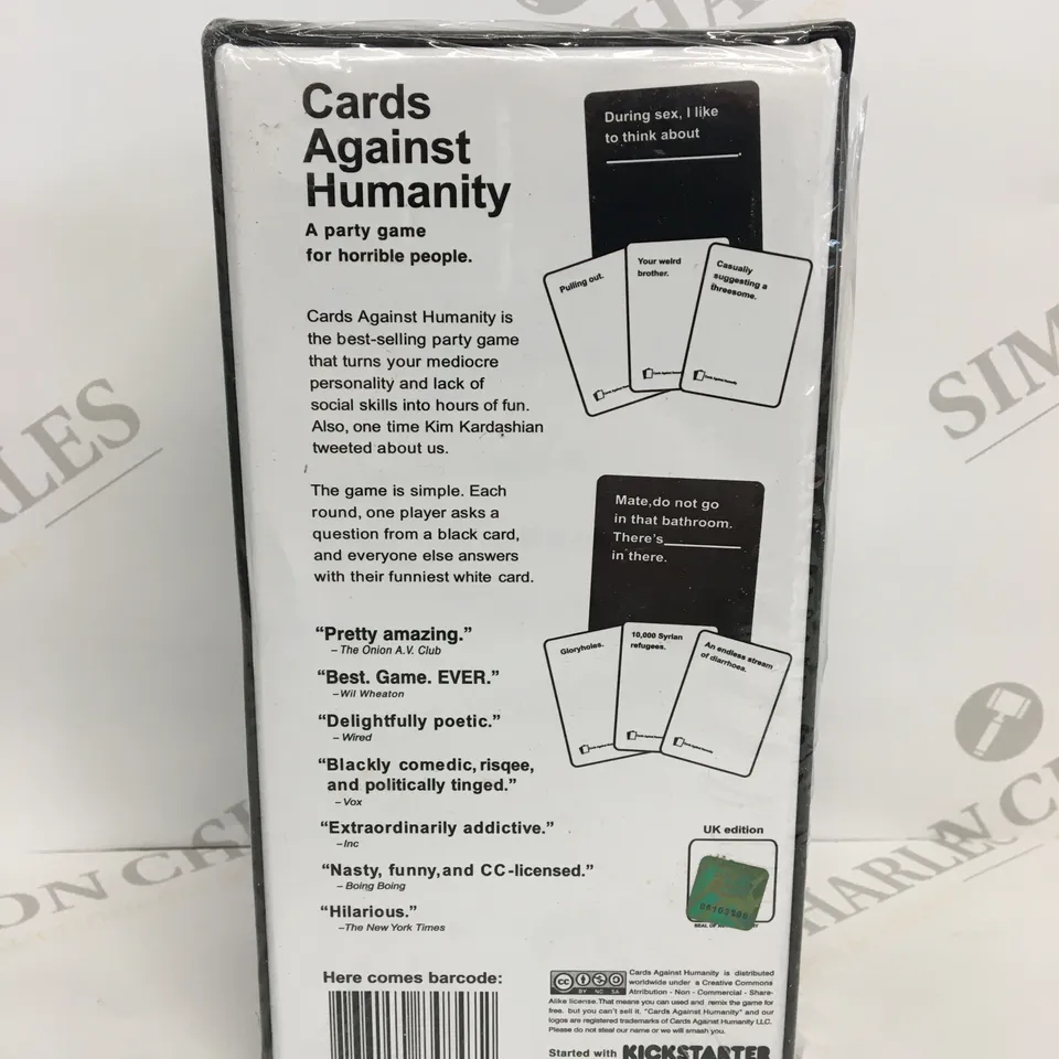 BOXED CELLOPHANE WRAPPED CARDS AGAINST HUMANITY PARTY GAME 
