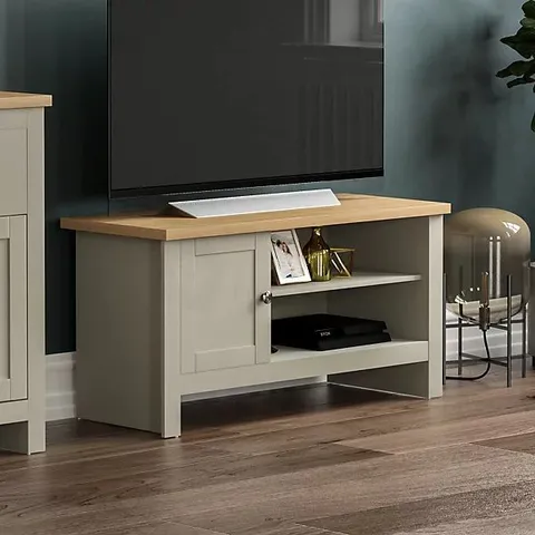 BOXED VIDA ARLINGTON 1 DOOR TV UNIT - GREY (1 BOX)