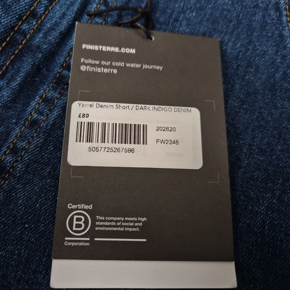 FINISTERRE YERREL DENIM SHORT – DARK INDIGO DENIM 