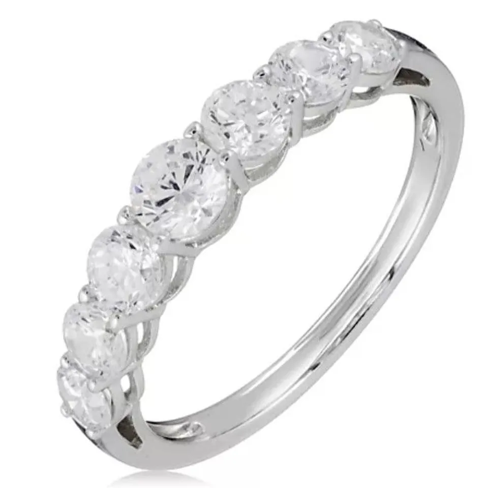 DIAMONIQUE 1.03CT TW 7 STONE RING 9CT GOLD