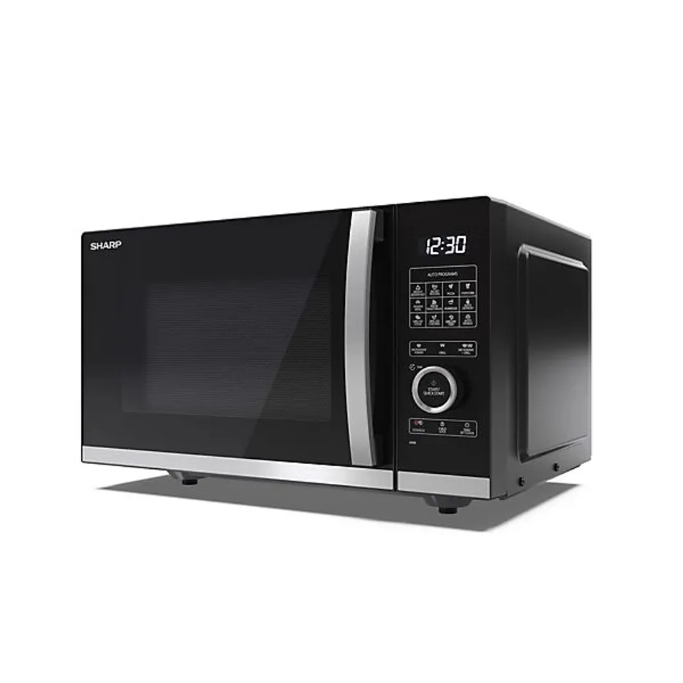 BOXED SHARP YC-QG254AU-B 25L 900W MICROWAVE OVEN WITH 1000W GRILL FUNCTION - BLACK