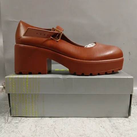 BOXED PAIR OF KOI TIRA MARY JANES ACORN BROWN EDITION SIZE UK 11