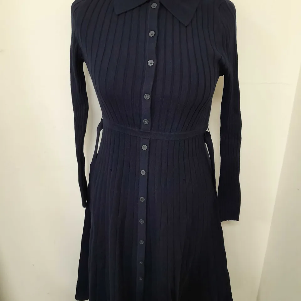 BODEN NAVY LONG SLEEVE DRESS - UK 8P