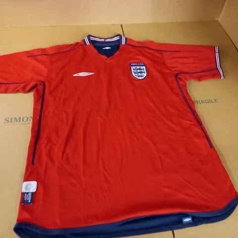 ENGLAND UMBRO FOOTBALL SHIRT - SIZE UNSPECIFIED