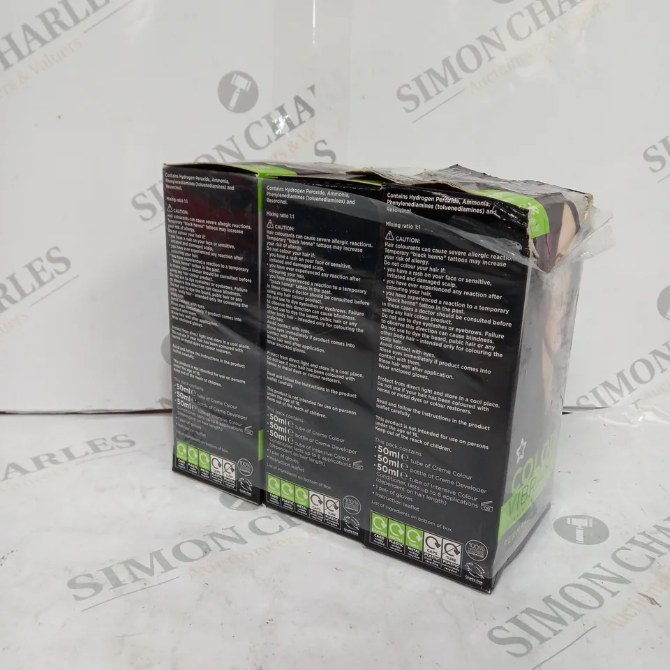 3 X COLOUR VIBRANCE VERY VIOLET PERMENENT HAIR DYE