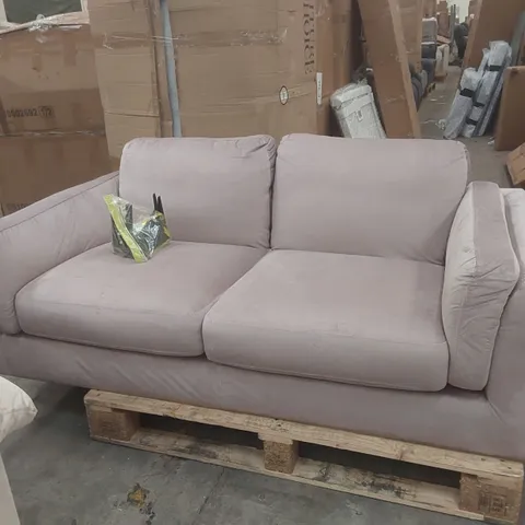 QUALITY DESIGNER VELVET UPHOLSTERED 2-SEATER SOFA