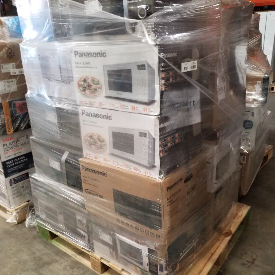 PALLET OF APPROXIMATELY 17 UNPROCESSED RAW RETURN MICROWAVES TO INCLUDE;