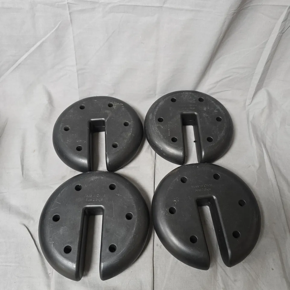 SET OF 4 2.3KG GAZEBO WEIGHTS IN BLACK - COLLECTION ONLY