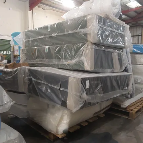 PALLET CONTAINING 4x ASSORTED DIVAN BASES, 1x HEADBOARD, 2x MATTRESSES AND ASSORTED BEDDING