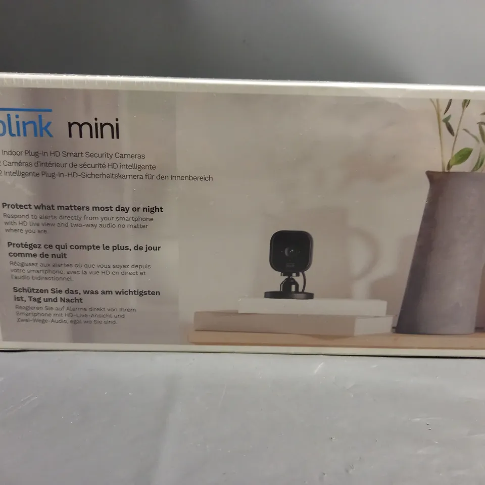 BOXED AND SEALED BLINK MINI SMART INDOOR SECURITY CAMERAS