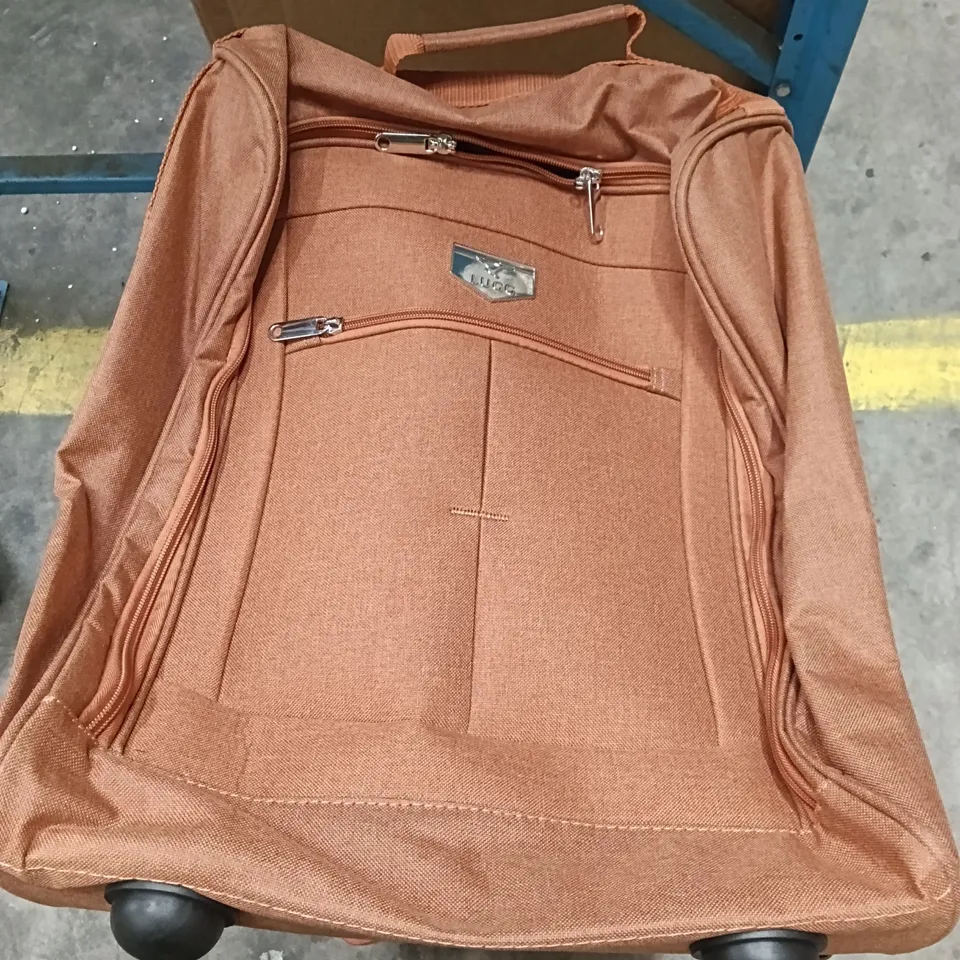 UNBOXED KEPLIN LUGG SMALL SIZE TRAVEL SUITCASE WITH WHEELS ORANGE COLOUR 