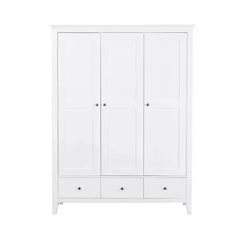 BOXED LYNTON TRIPLE WARDROBE - WHITE (2 BOXES)