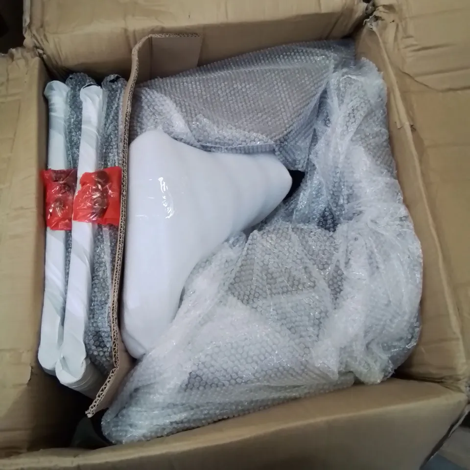 A BOX3D PAIR OF GREY FAUX LEATHER UPHOLSTERED SIDE CHAIRS 