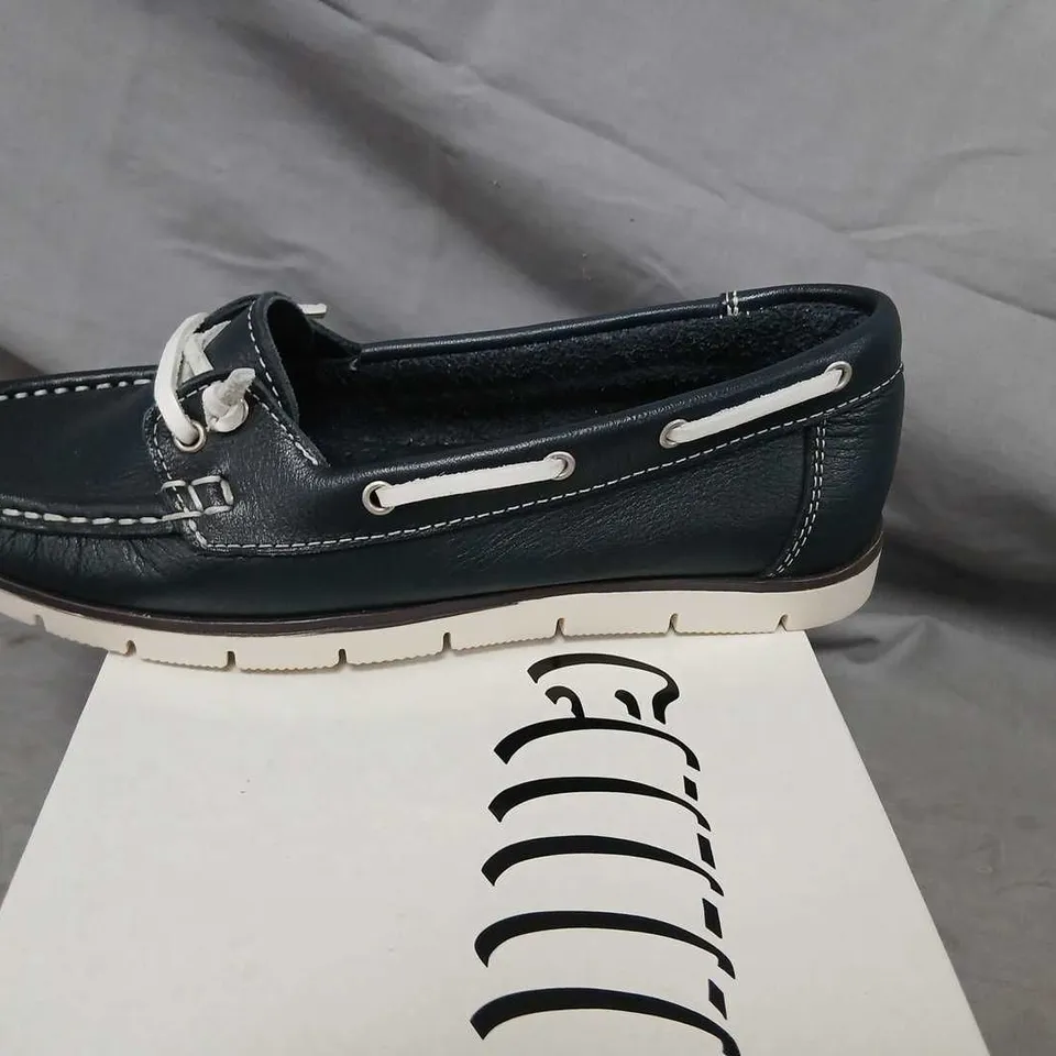 CAPOLLINI TILDA C715 NAVY/WHITE KIDS' BOAT SHOES – UK 3