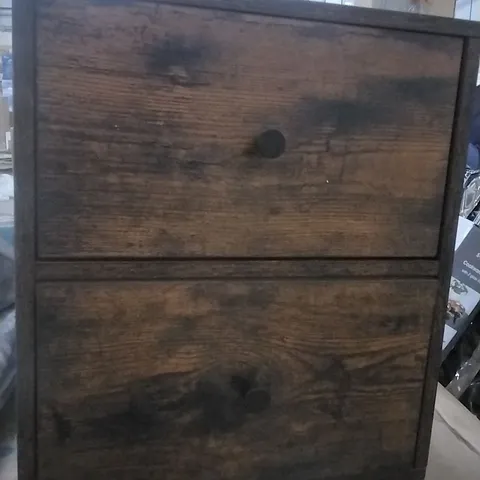 BOXED MCMILLER 2 DRAWER BEDSIDE TABLE