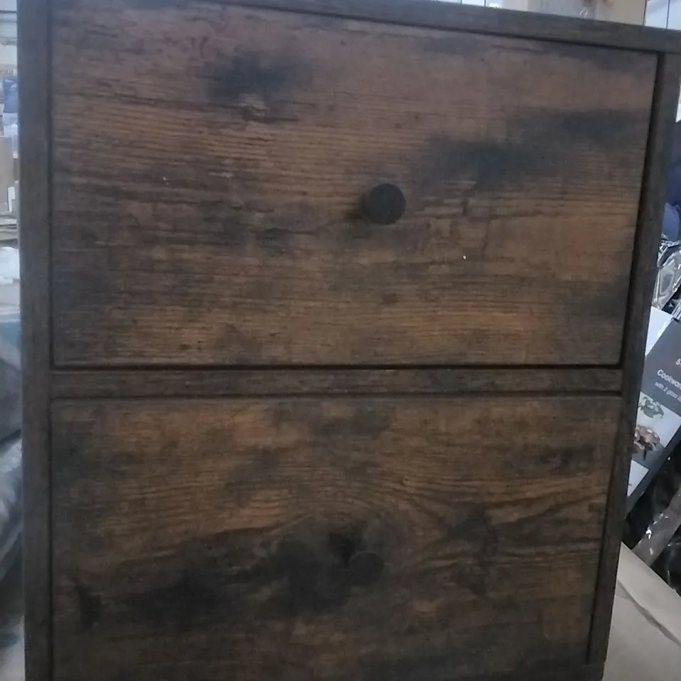 BOXED MCMILLER 2 DRAWER BEDSIDE TABLE 