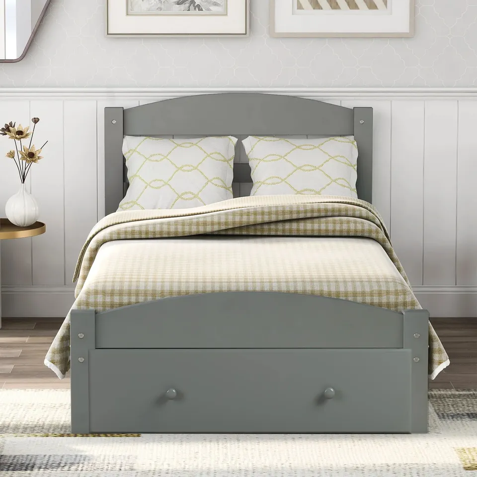 BOXED ELIZA PLATFORM BED DOUBLE - CHERRY