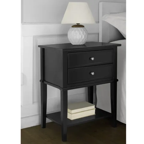 BOXED FRANKLIN BEDSIDE TABLE - BLACK (1 BOX)