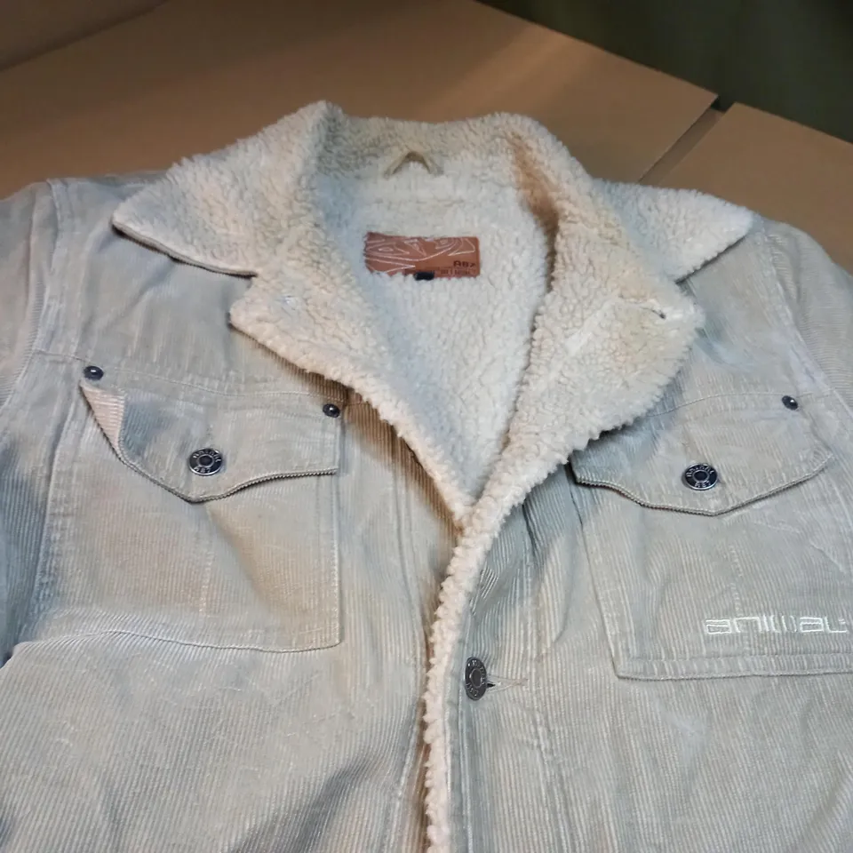 ANIMAL STONE/CORD BORG LINED JACKET - MEDIUM